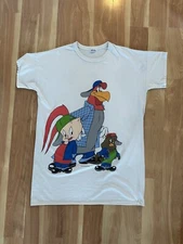 Looney Tunes Men’s XL T-Shirt Vintage 1993 Double Sided Flirts Tag