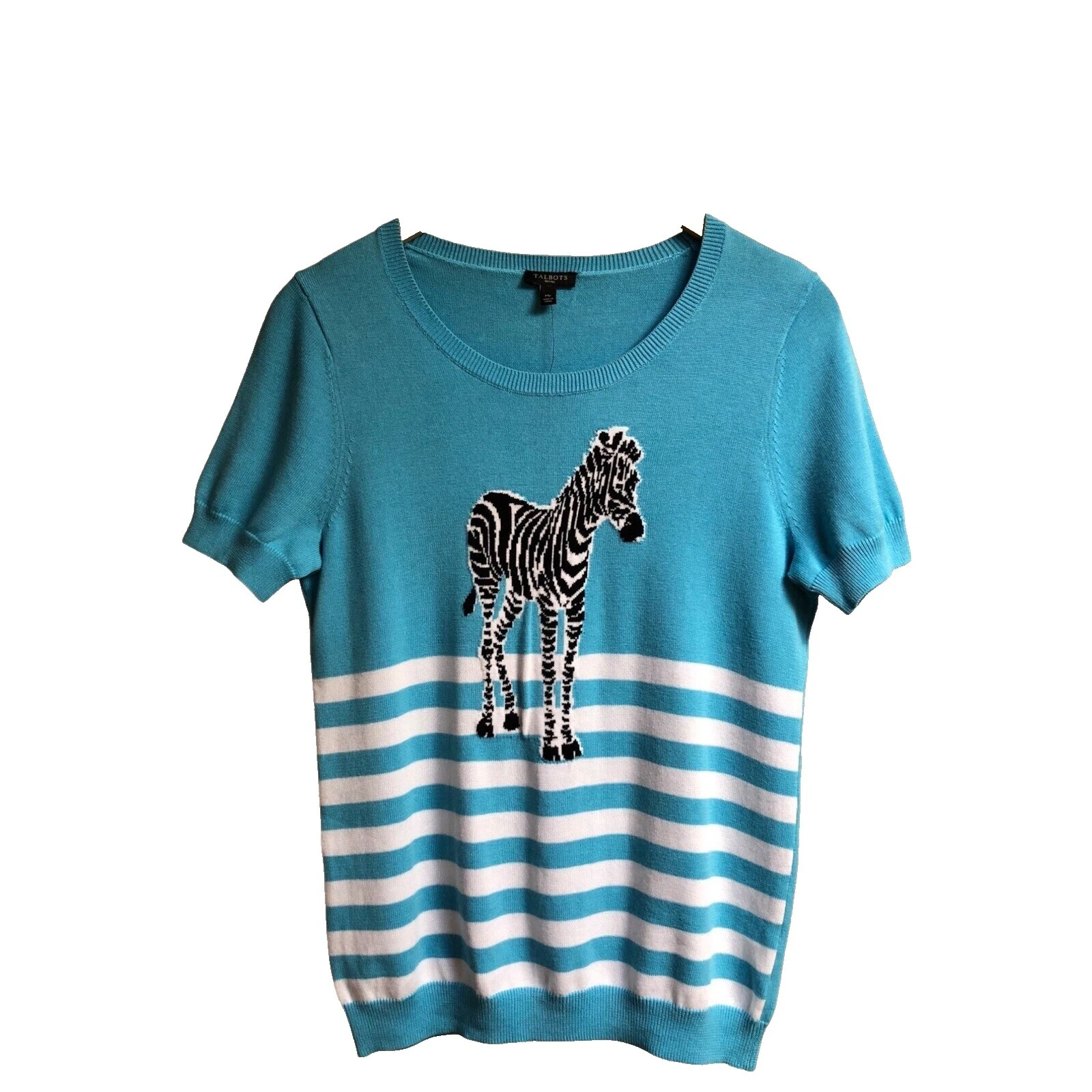Suéteres para mujer a rayas de algodón de cebra