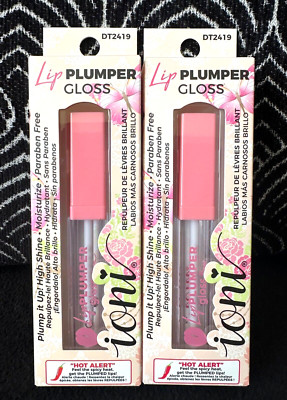 2pk IONI PURIE CLEAR LIP PLUMPER HIGH SHINE LIPGLOSS FULL LIP EFFECT LIP GLOSS