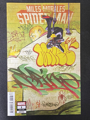 MILES MORALES: SPIDER-MAN #1 * Marvel 2022 * Del Mundo Graffiti Variant  NM