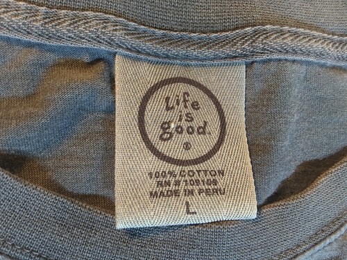 Camiseta Life Is Good Motorcycle Silhouette azul grande para hombre - Imagen 5 de 10