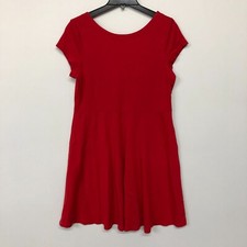 Chaps Women Red Criss Cross Back Sailor Bay Yacht Dress Size XL X-Large M068 -4