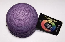 4oz Done Roving FROLICKING FEET GRADIENT DK HandPainted Merino Yarn #8 EGGPLANT