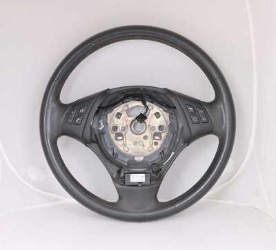 BMW E90 3-Series E91 Heated Leather Multifunction Steering Wheel 2006-2012 OEM