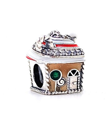 New 100% Authentic PANDORA 925 Holiday Festive Gingerbread House Charm 792363C01