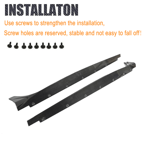 Para Audi A5 S5 2020-2021 carbono faldones laterales listones laterales umbral accesorios - Imagen 10 de 12