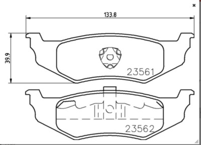 Mintex Rear Brake Pad Set - MDB1880P / 5086567AA - Fits Chrysler & Dodge