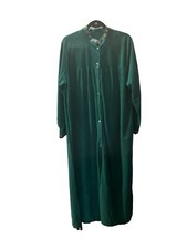 VTG Carole Emerald Green Long Pullover Robe Sz L/XL