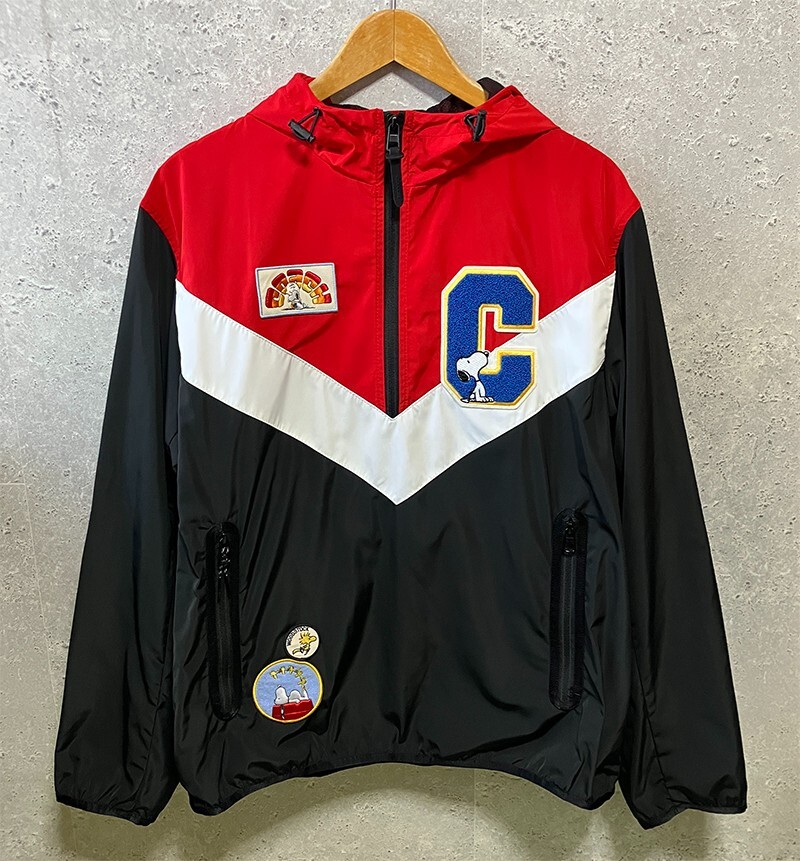 Coach X Peanuts Snoopy Logo Embroidery Windbreaker Red/Black