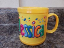 Name: JESSICA - NEW Personalized Kids Childs Mug Cup Plastic 10oz. 3D John Hinde