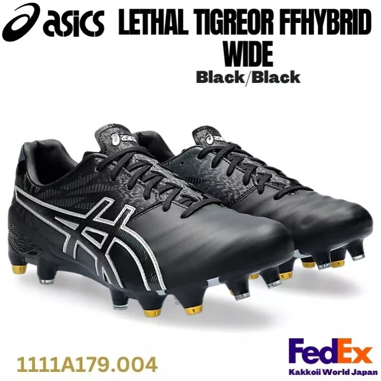 ASICS Rugby Shoes LETHAL TIGREOR FF HYBRID WIDE Black/ Black ASICS Rugby Shoes LETHAL TIGREOR FF HYBRID WIDE Black/ Black