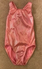 EUC Girls Backflips Pink Sparkly Tank Gymnastics Leotard Sz 5 So Cute 
