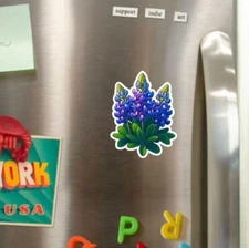 Texas Bluebonnets Die Cut Glossy Vinyl Sticker