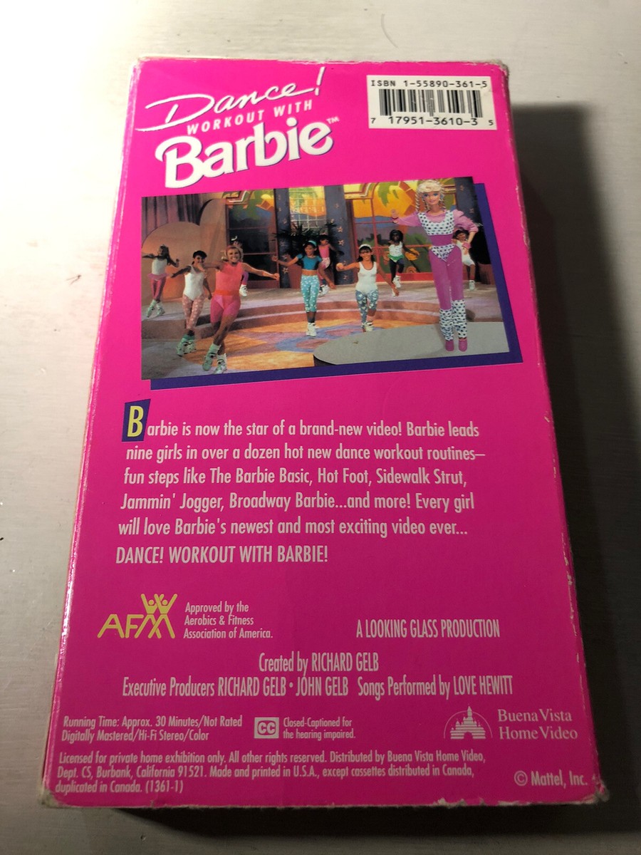 Dance! Workout With Barbie (1992) VHS Exercise Step Dance Jennifer