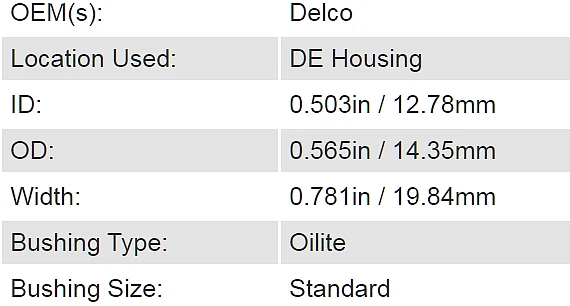 Kit de reconstrucción de reparación de arranque Chevrolet Fleetmaster 1946-1948 Early Delco 6 voltios  Foto 2 de 3