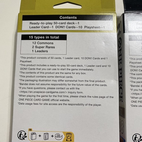 Monkey.D.Luffy ST-08 & Yamato ST-09 English Starter Decks One Piece - Sealed New - Picture 5 of 6