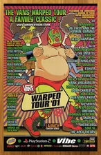 2001 Vans Warped Tour Music Festival Vintage Print Ad/Poster Wrestling Pop Art