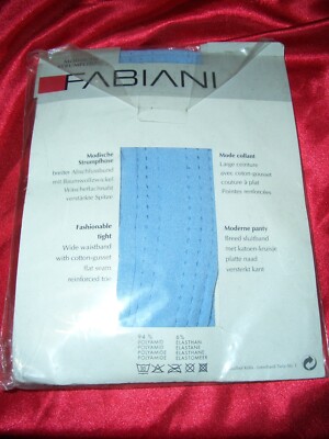 Fabiani tolle gemusterte Strumpfhose Gr. 38-40 in BLEU Collant Tights OVP
