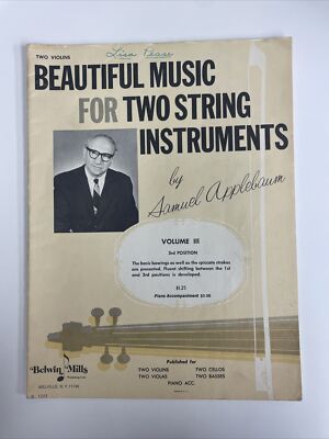 Beautiful Music For Two Strings Instruments by Samuel Applebaum