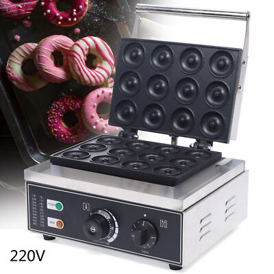 Commercial 12-Hole Donut Maker Machine Electric Nonstick Doughnut Making Machine