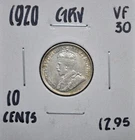 1920 Canada 10 Cents
