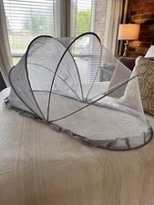 Netting Cover Bed Baby Folded Indoor Outdoor Travel Beach Flies Mosquito Gray