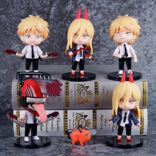 6 Pcs Japanese Anime Chainsaw Man Denji Pochita Power Pvc Action Figure Toy Gift