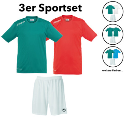 3er uhlsport Active Sportset Essential Shirts und Basic Shorts