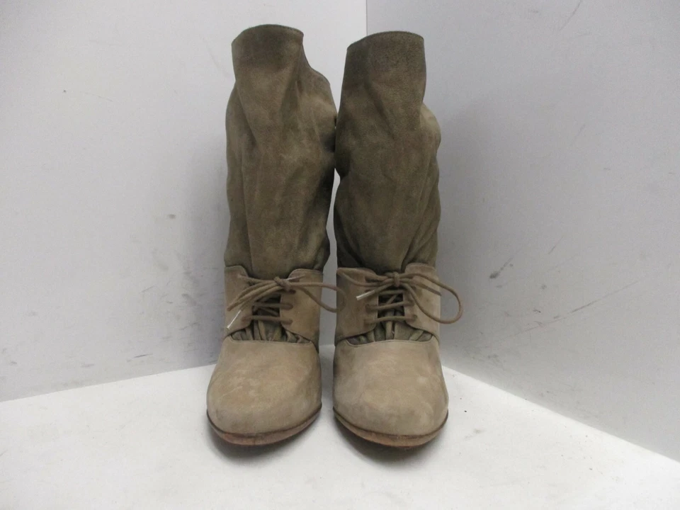 Botines Elizabeth & James de cuero topo de tacón ultra alto para mujer talla 6,5 M Foto 2 de 4