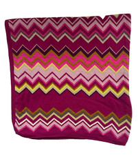 Missoni for Target Zig Zag Pink Purple Green Sweater Blanket, 31"x34"