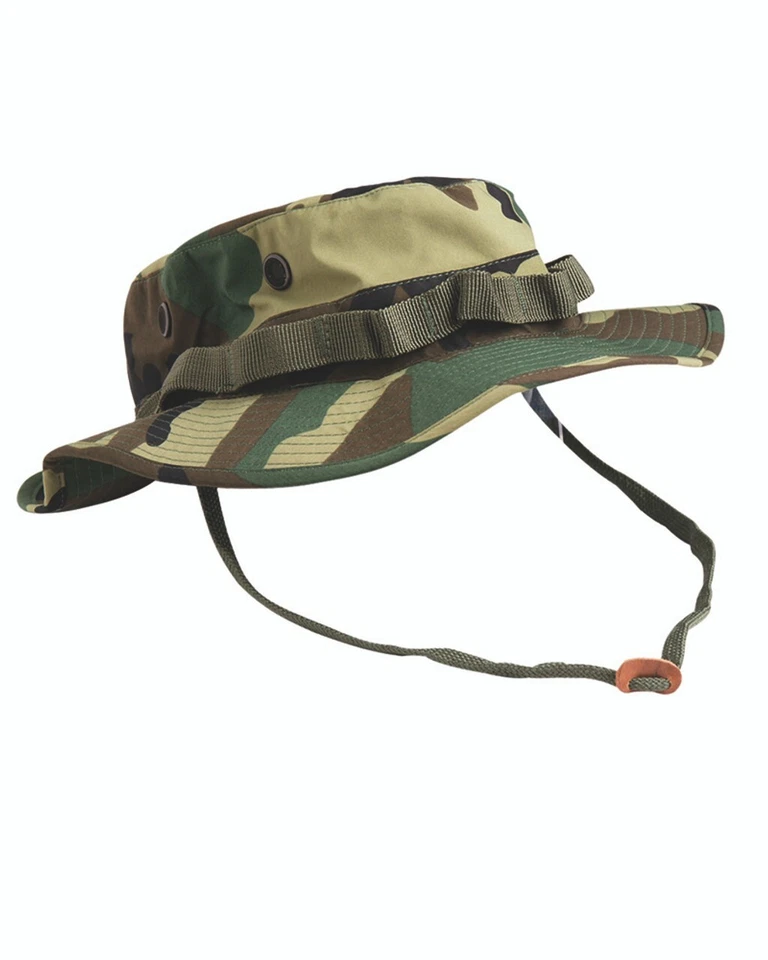 Teesar US GI Trilaminate Jungle Boonie Hat Hunting Fishing Giggle Cap Woodland - Image 3 of 4