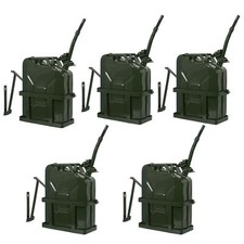5 PCS Sturdy Jerry Can with Holder 20L Liter 5 Gallons - Steel Tank Gasoline