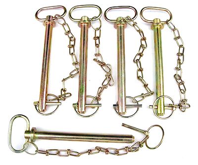 5 GOLIATH INDUSTRIAL 5/8'' TRACTOR PINS SAFETY CHAIN WAGON TRAILER HITCH HP58WC