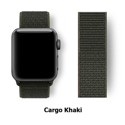 Nylon Sport Loop Armband für Apple Watch Series Ultra 9 8 7 6 SE 5 4 3 38-49mm
