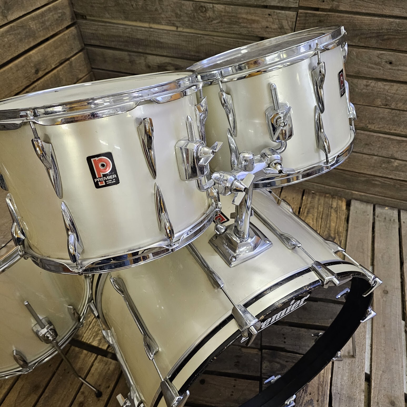 Drum Kit Vintage Premier Polychromatic Silver USED! RKPRK230523 eBay