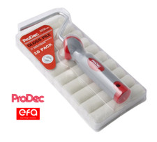 ProDec 4" Gloss Pile Mini Paint Rollers & Frame Satin Woodstains Trade 10 Pack 