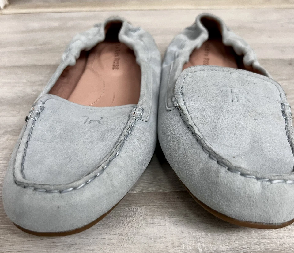 Zapato mocasín Taryn Rose Kristine gamuza sedosa estilo conducción. 8B Foto 3 de 4