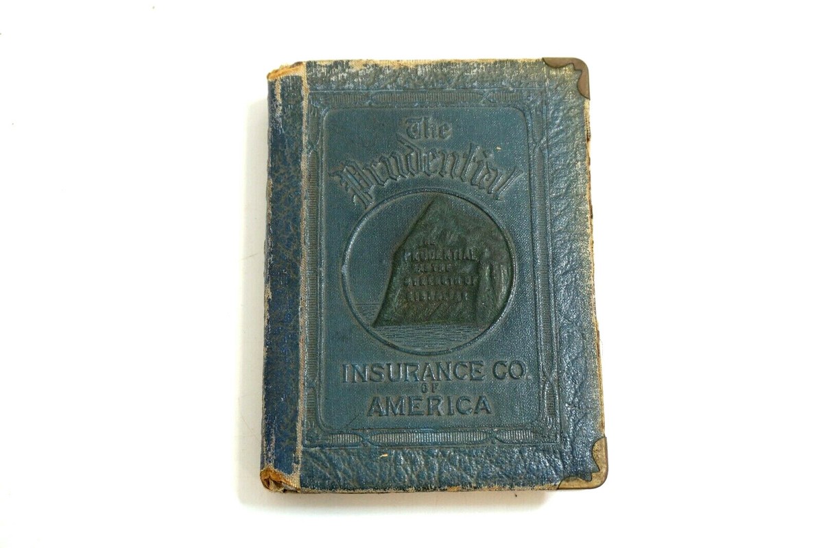 プルデンシャル　ブルーブック VINTAGE 1920'S PRUDENTIAL INSURANCE BLUE LEATHER WRAPPED OVER