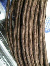 10' vintage brown cloth wire 5 cond restoration radio telephone telegraph cable