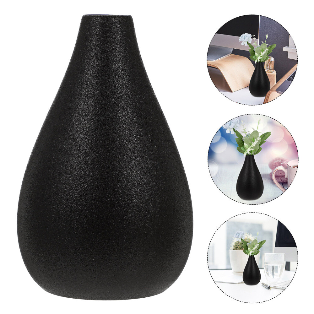 Flower Vases Decorative for Living Room Matte Black Rustic Home Object