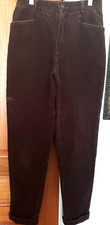 Eddie Bauer Classic Corduroy Cuffed Slacks Sz 6 Vintage Chocolate Brown