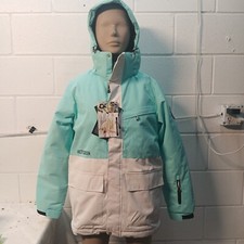 Arctic Queen Ski Jacket Waterproof Hood Women’s Us Small New Blue/white