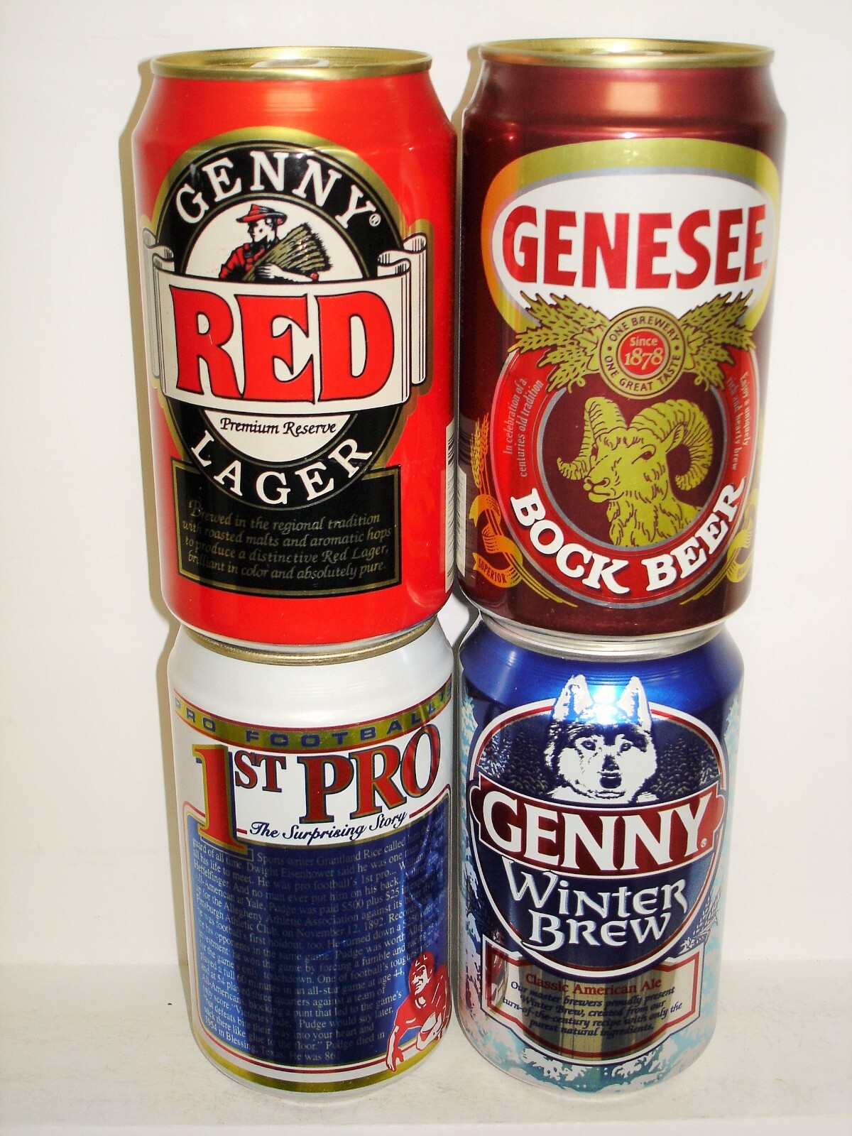 GENESEE BEER CANS "4 DIFFERENT" ALUMINUM Beer Cans eBay