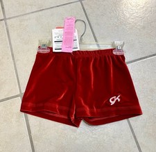 Adult Medium GK Elite Red Velvet Gymnastics Bar Bike Shorts NWT