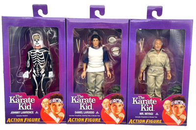 Karate Kid NECA 3 x Set Daniel Larusso Mr. Miyagi Johnny Lawrence Action Figur