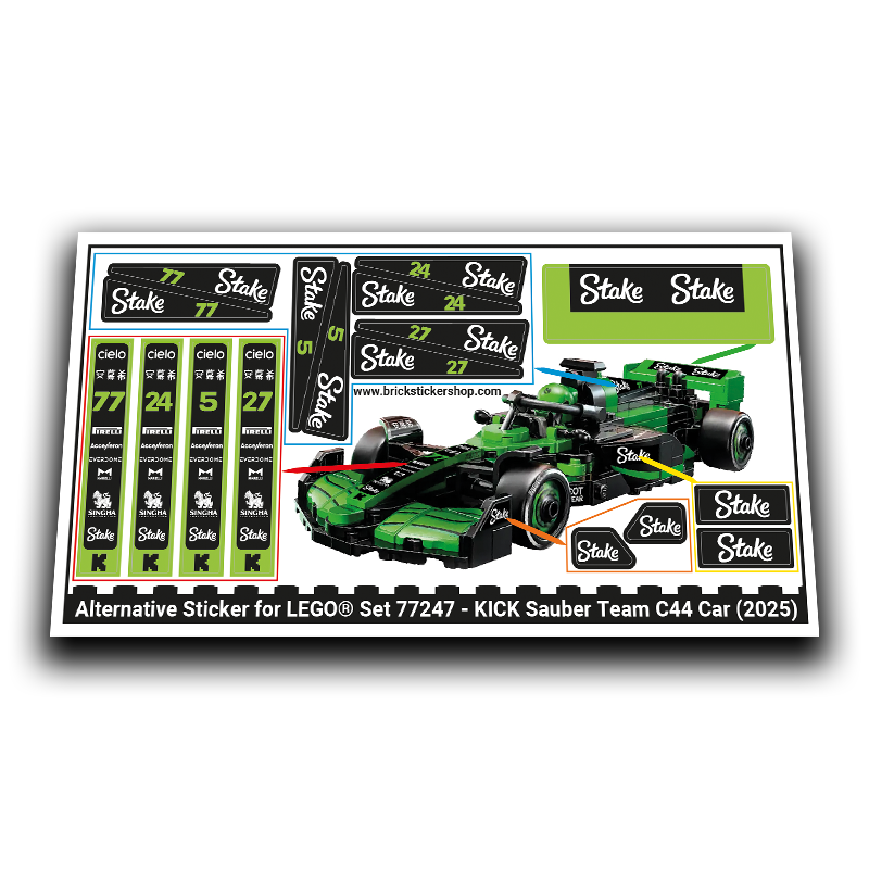 チルドポスター Display photo frame for Lego Speed 77247 KICK Sauber F1 Team