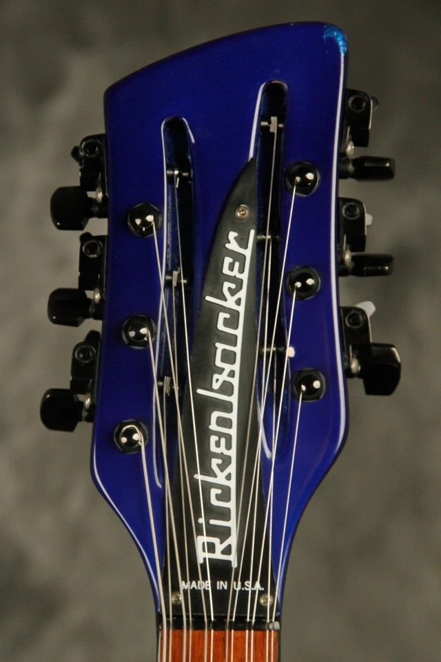 Rickenbacker 1986 620/12 cuerdas azul medianoche BT encuadernación negra + herrajes Foto 3 de 4