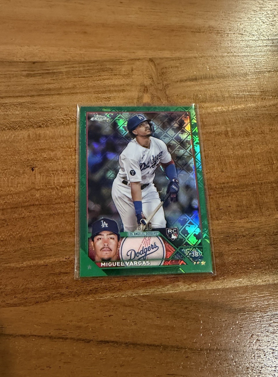 Miguel Vargas 2023 Topps Chrome Green Logofractor Refractor/99 Rookie RC NRMT+