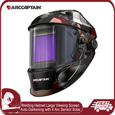 ARCCAPTAIN Welding Helmet Auto Darkening Large Viewing 3.93"X3.66" TIG MIG ARC  