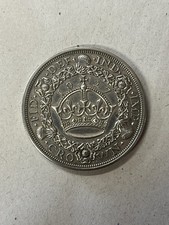 1927 Great Britain George V Silver Wreath Crown VGC